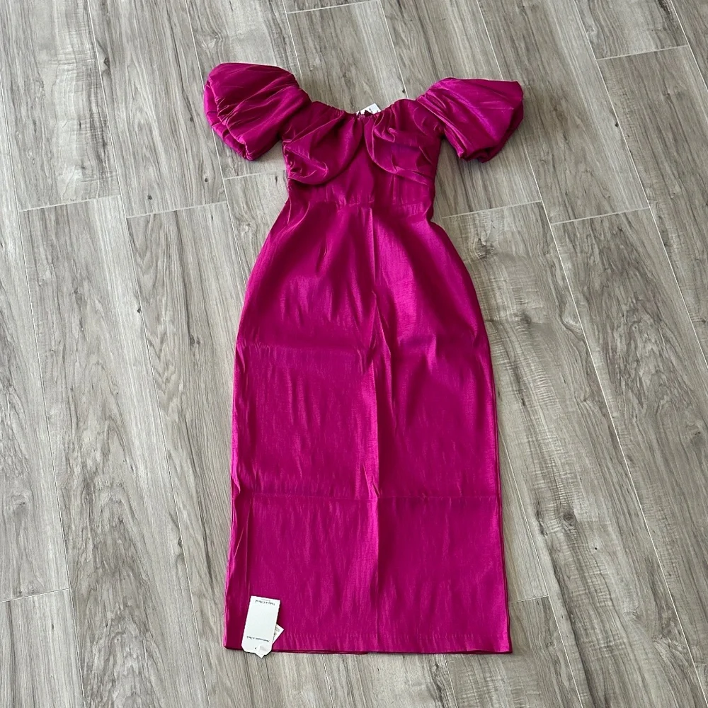 Abercrombie & Fitch Pink Midi Dress |  XS Petite - Picture 3 of 5